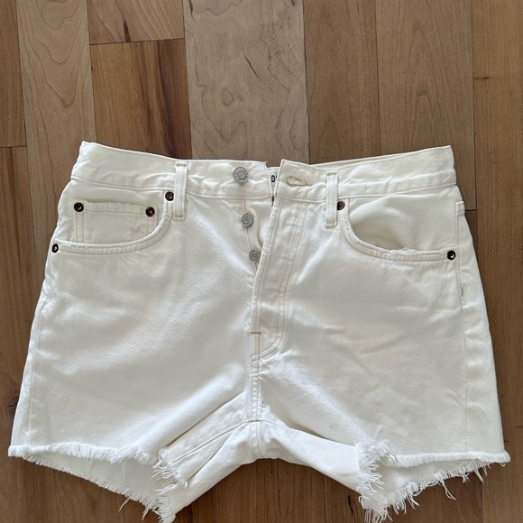 Agolde White Jean Shorts - Picture 5 of 6